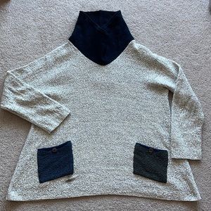 Margaret Winter 90s oversized vintage cowl neck knit sweater